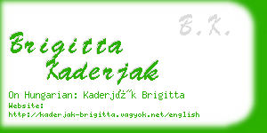 brigitta kaderjak business card